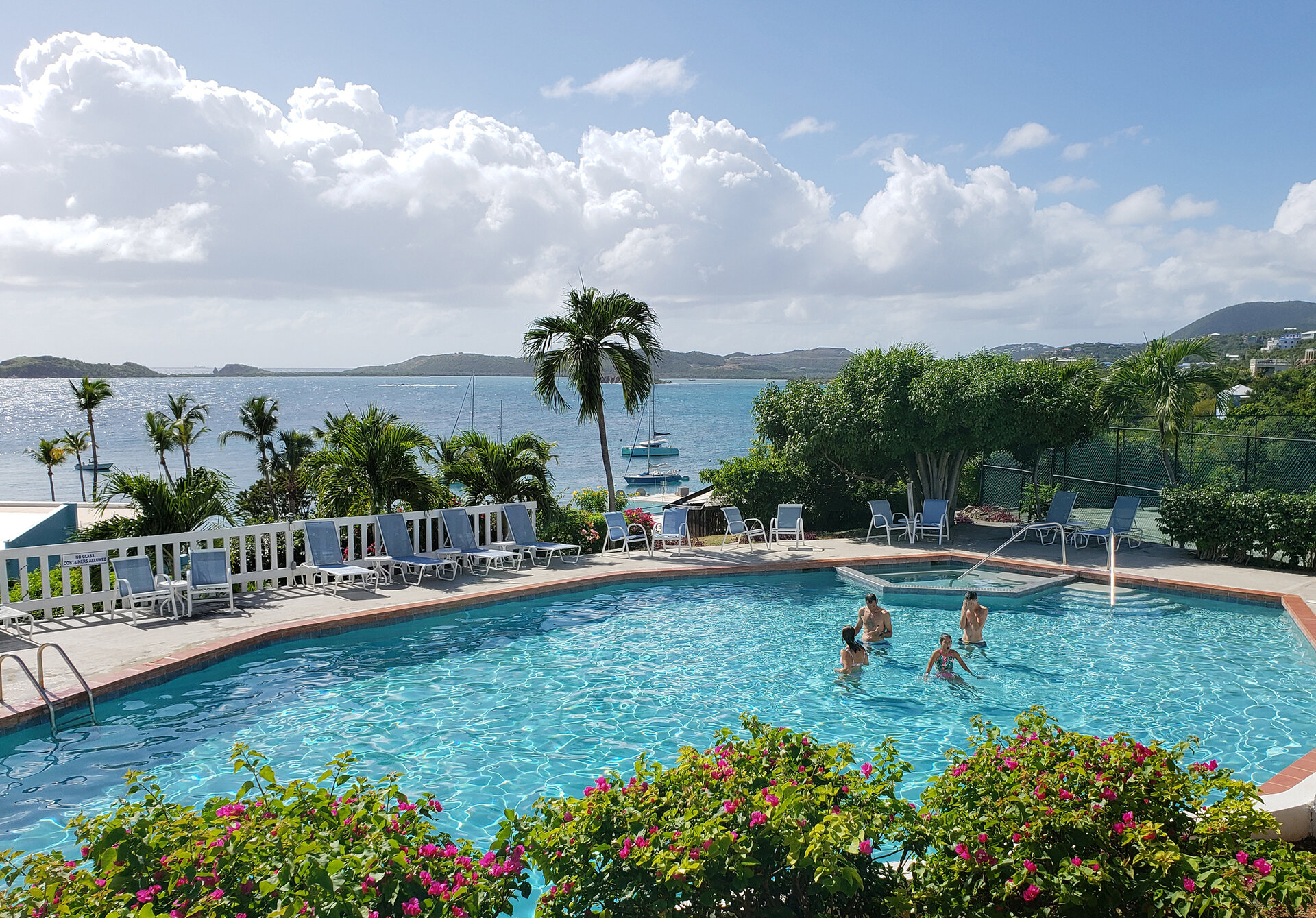 st thomas resort pool overlooking ocean